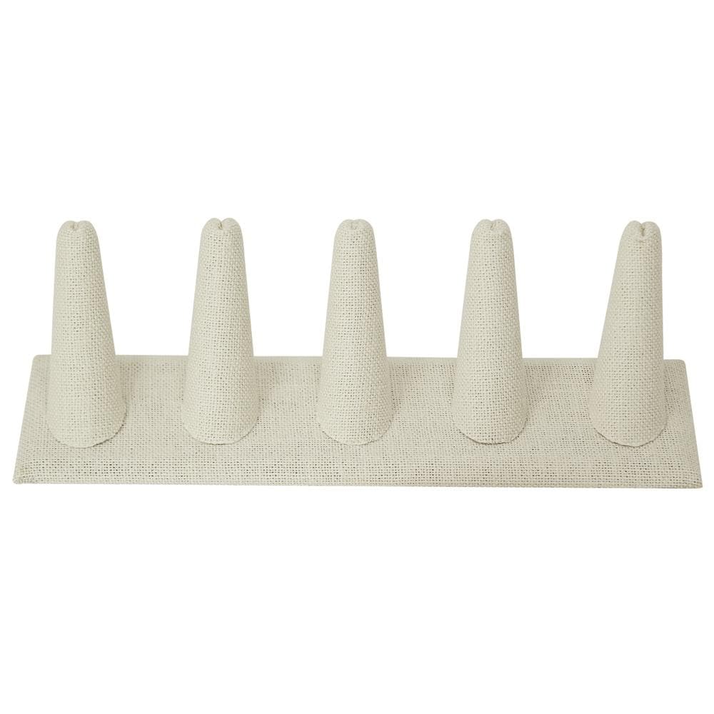 #RD-2455N-LE Linen Ring Display, 5 Fingers