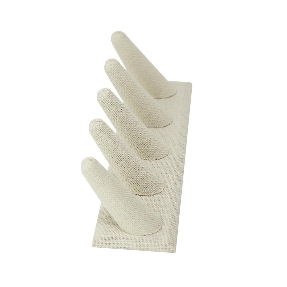 #RD-2455N-LE Linen Ring Display, 5 Fingers