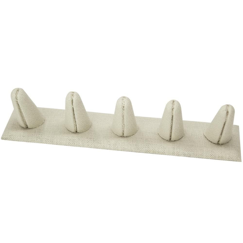 #RD-2455N-LE Linen Ring Display, 5 Fingers