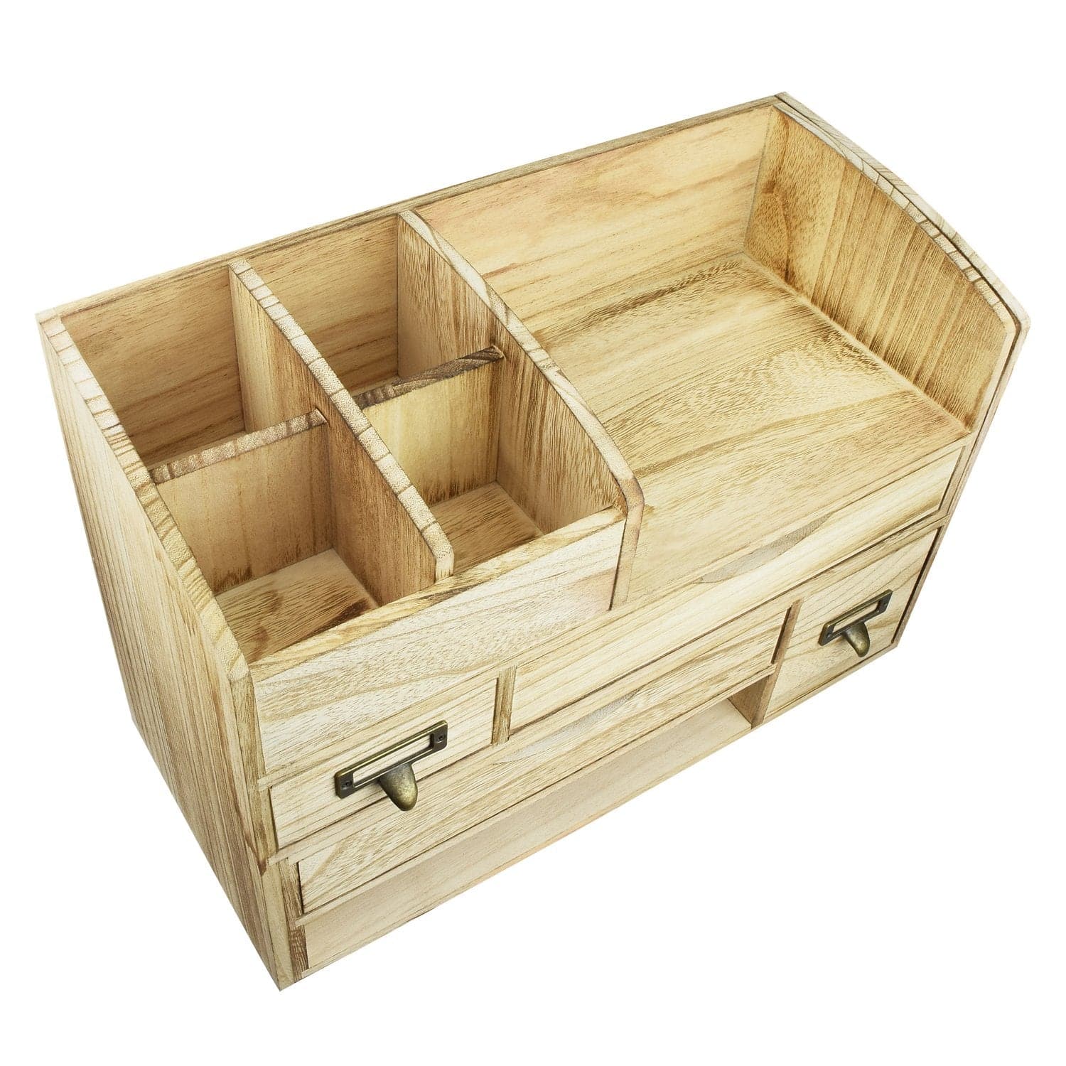 #SAT107 Adjustable Wooden Desktop Organizer Office Supplies Storage Shelf Rack