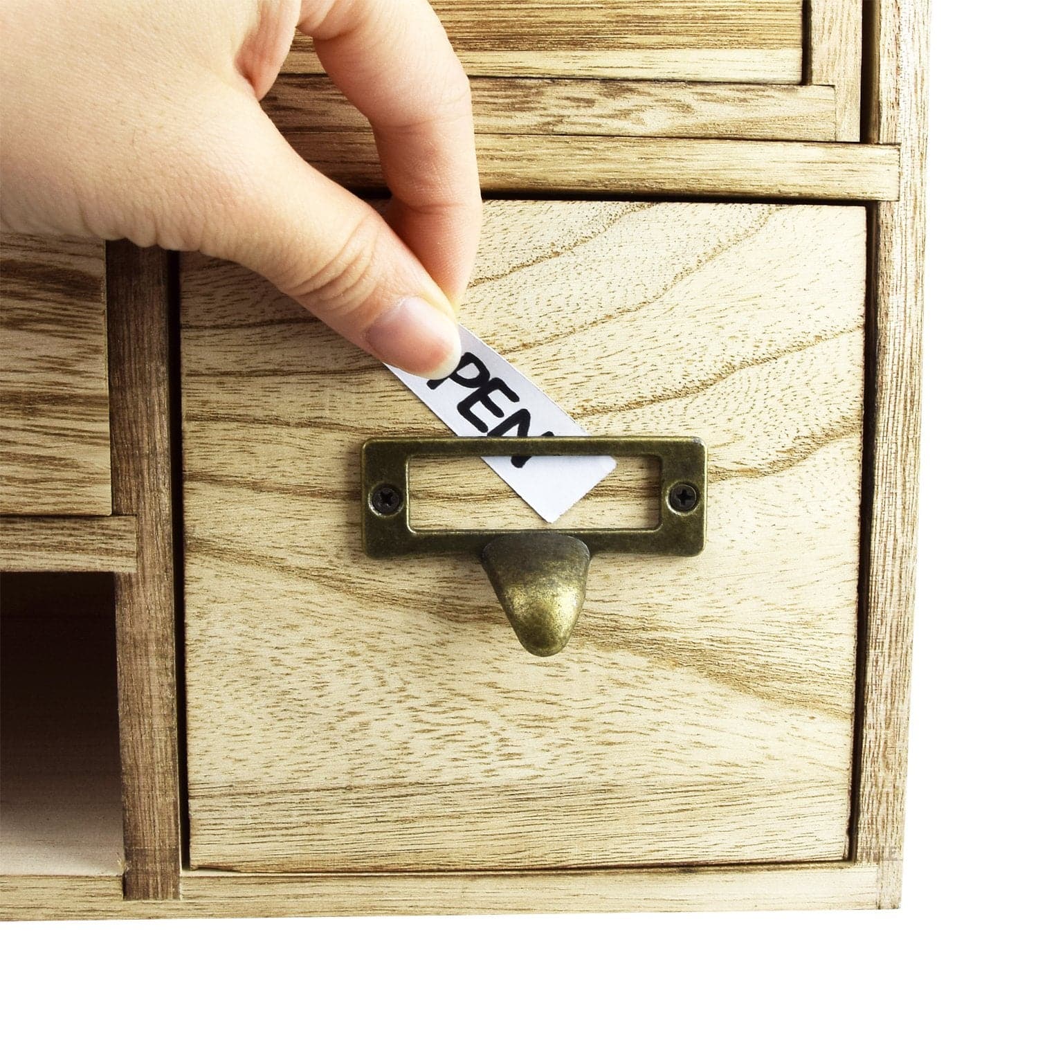 #SAT107 Adjustable Wooden Desktop Organizer Office Supplies Storage Shelf Rack