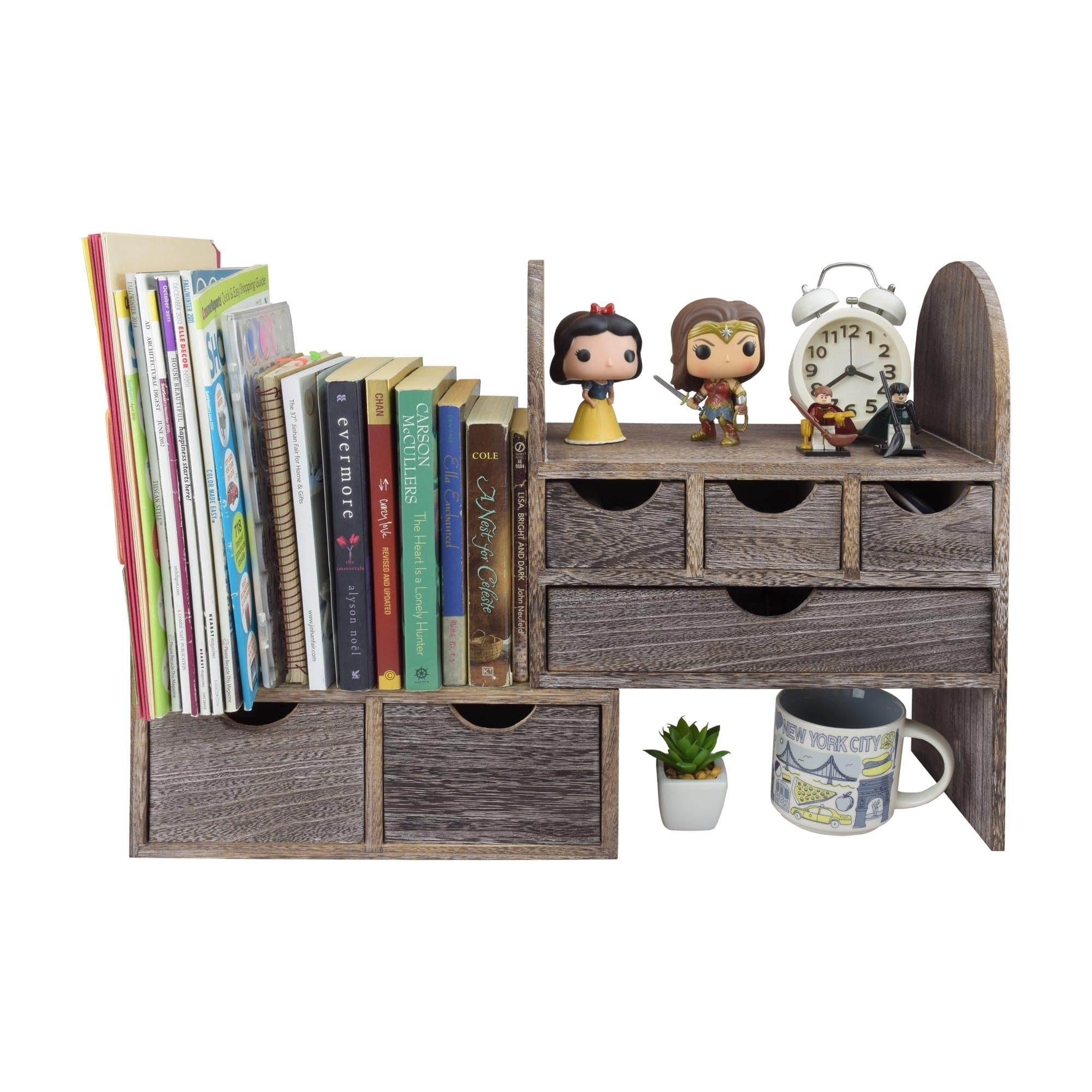 #SAT307 Large Adjustable Wooden Desktop Organizer for Office Supplies