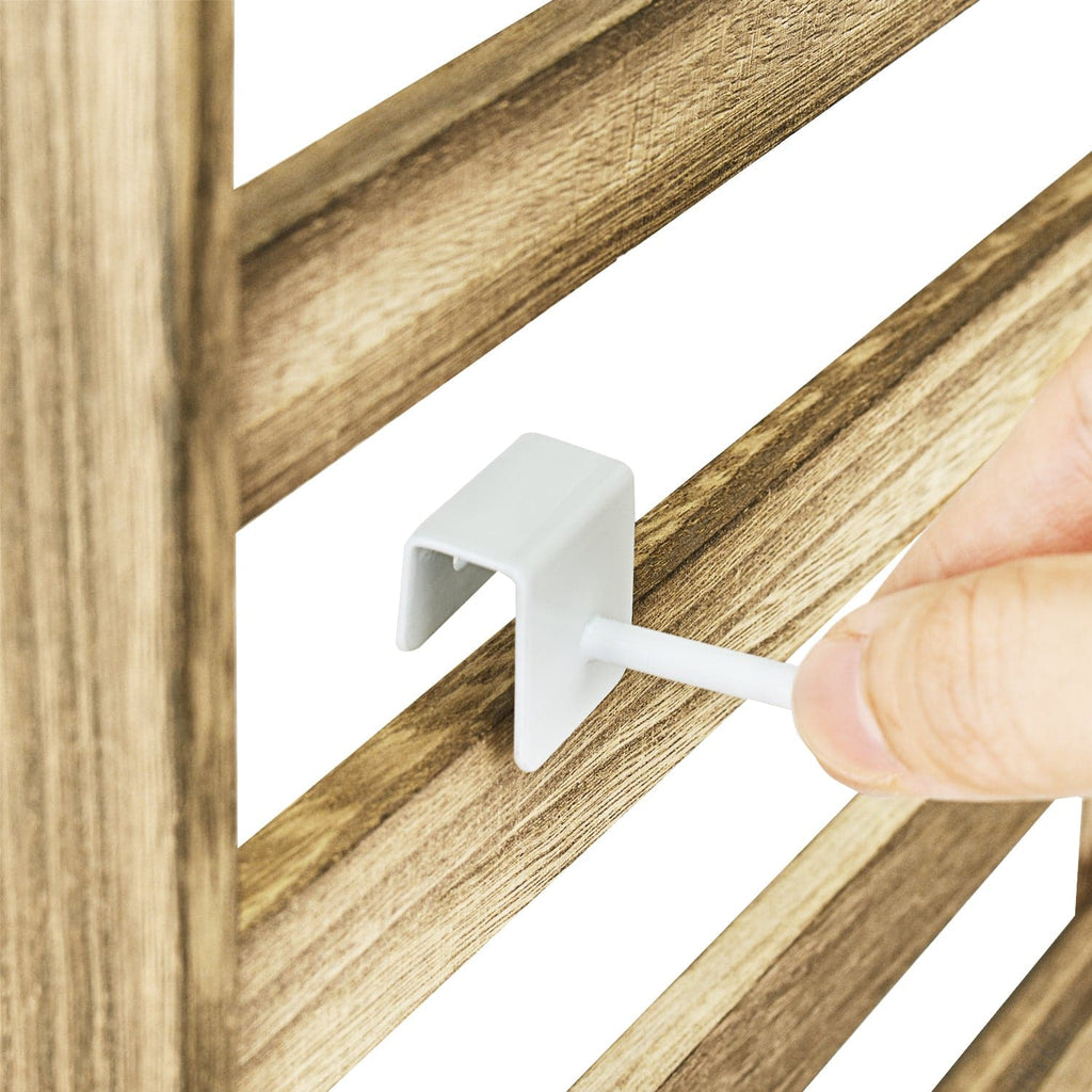 #WD2005 Wooden jewelry rack with  20 white hooks