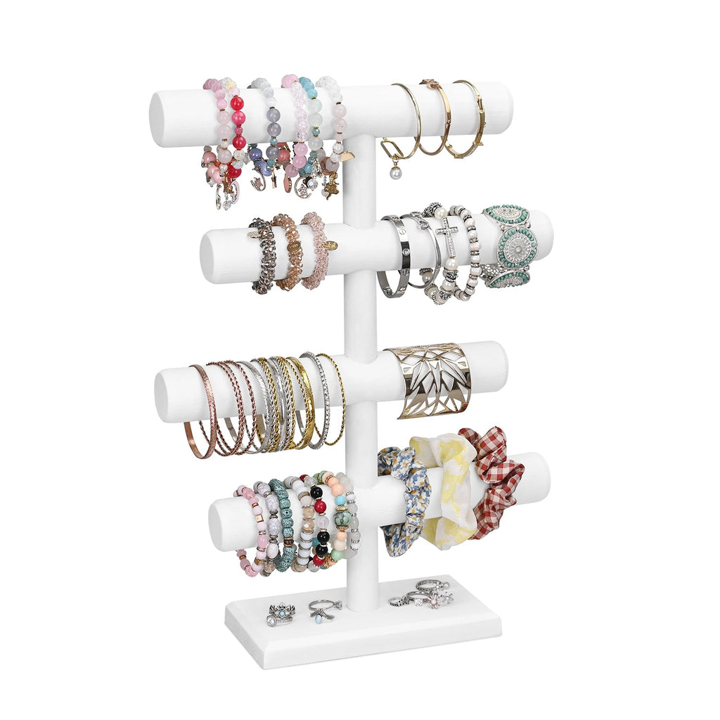 #WD2965 Wooden 4-Tier Jewelry Display Stand