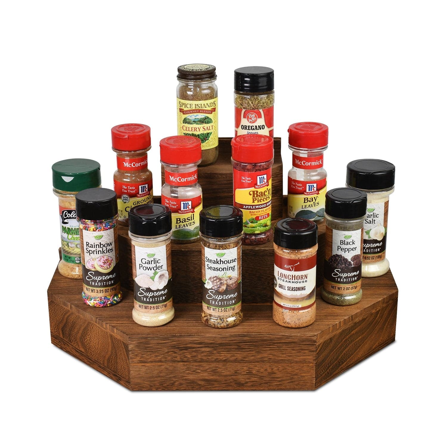 #WD3015-CF  3-Tier Coffee Color Wood Stair Step Display Risers