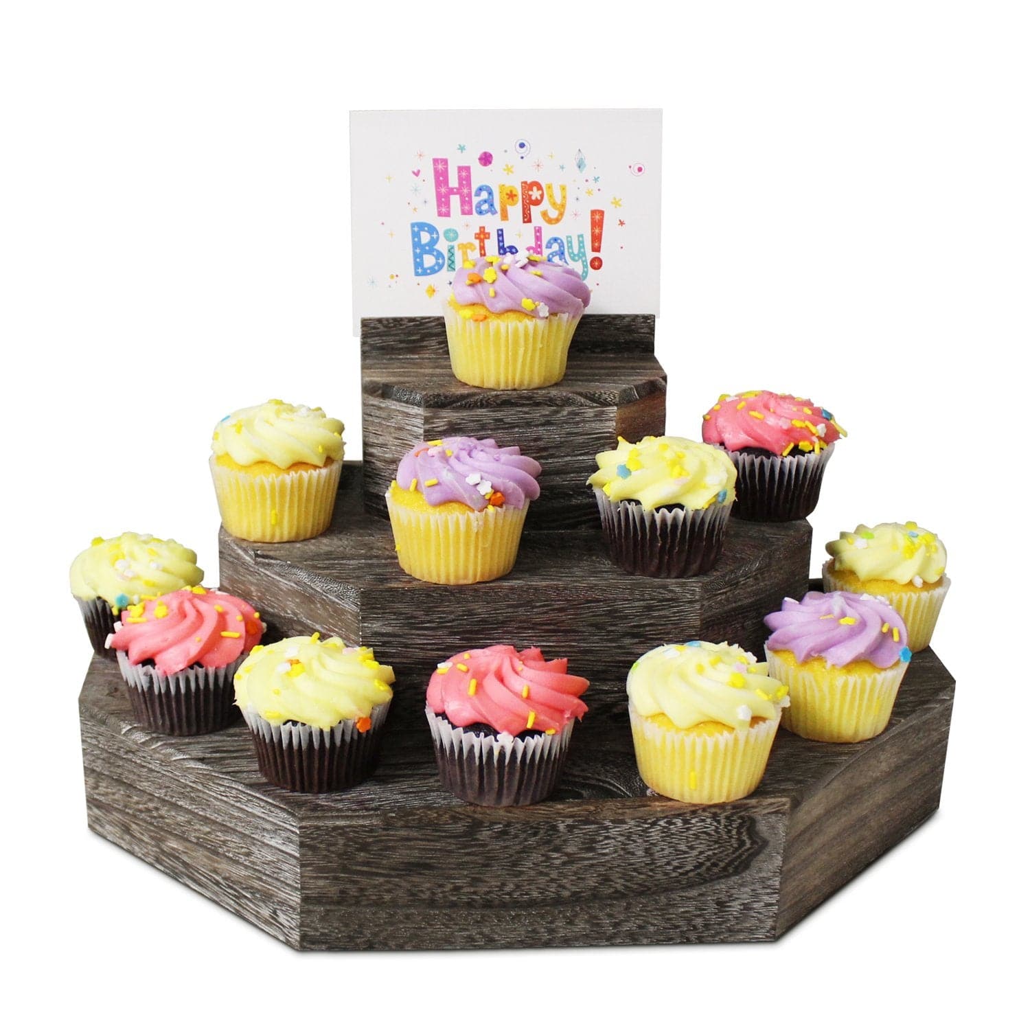 #WD3015-CF  3-Tier Coffee Color Wood Stair Step Display Risers