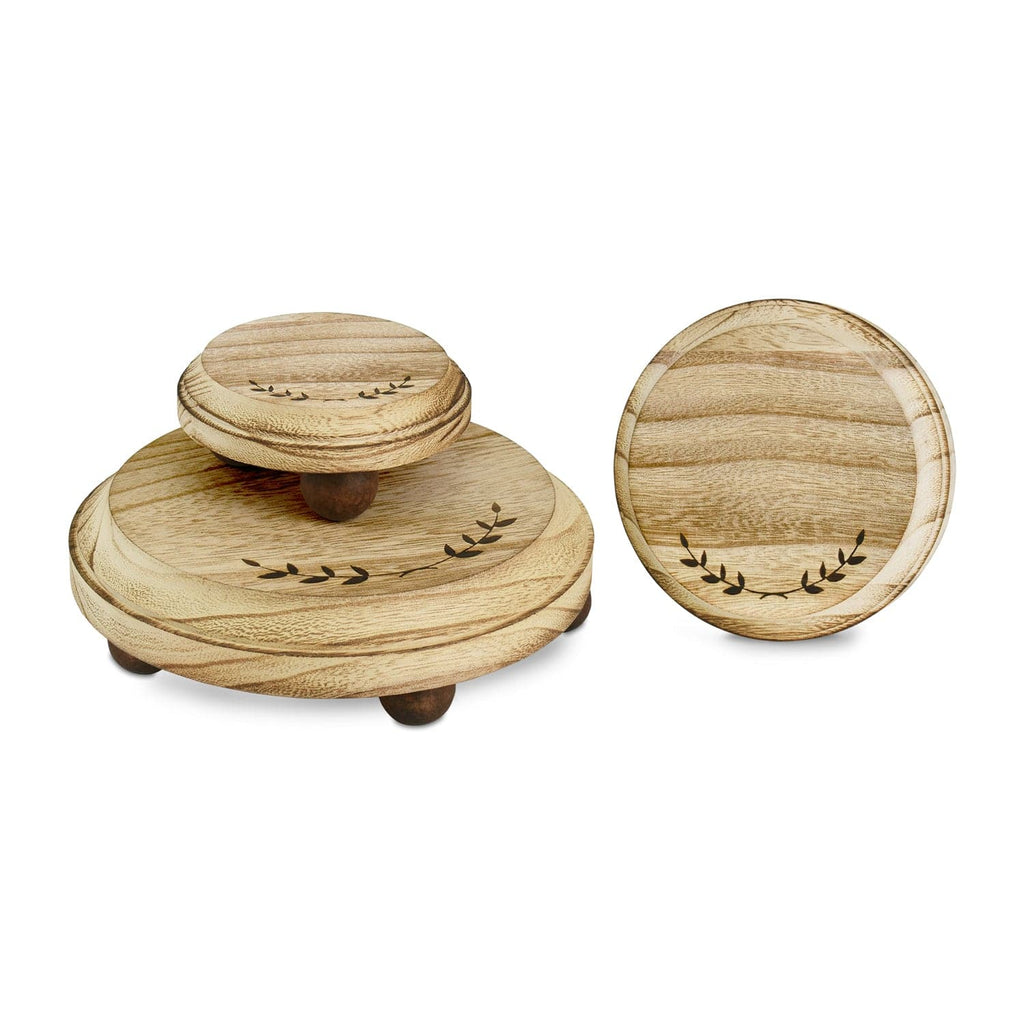 #WD3331-OK 3Pcs Set Wood Stackable Display Riser Stands