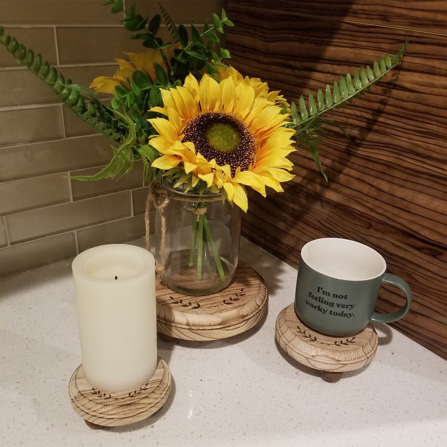 #WD3331-OK 3Pcs Set Wood Stackable Display Riser Stands