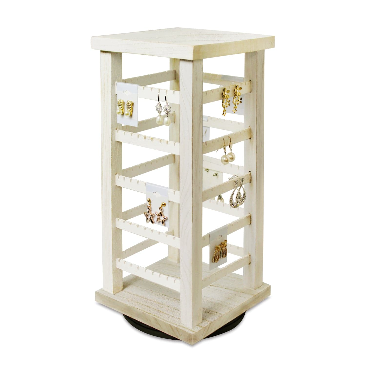 #WD3600-WH Rotating Jewelry Storage Earring Display