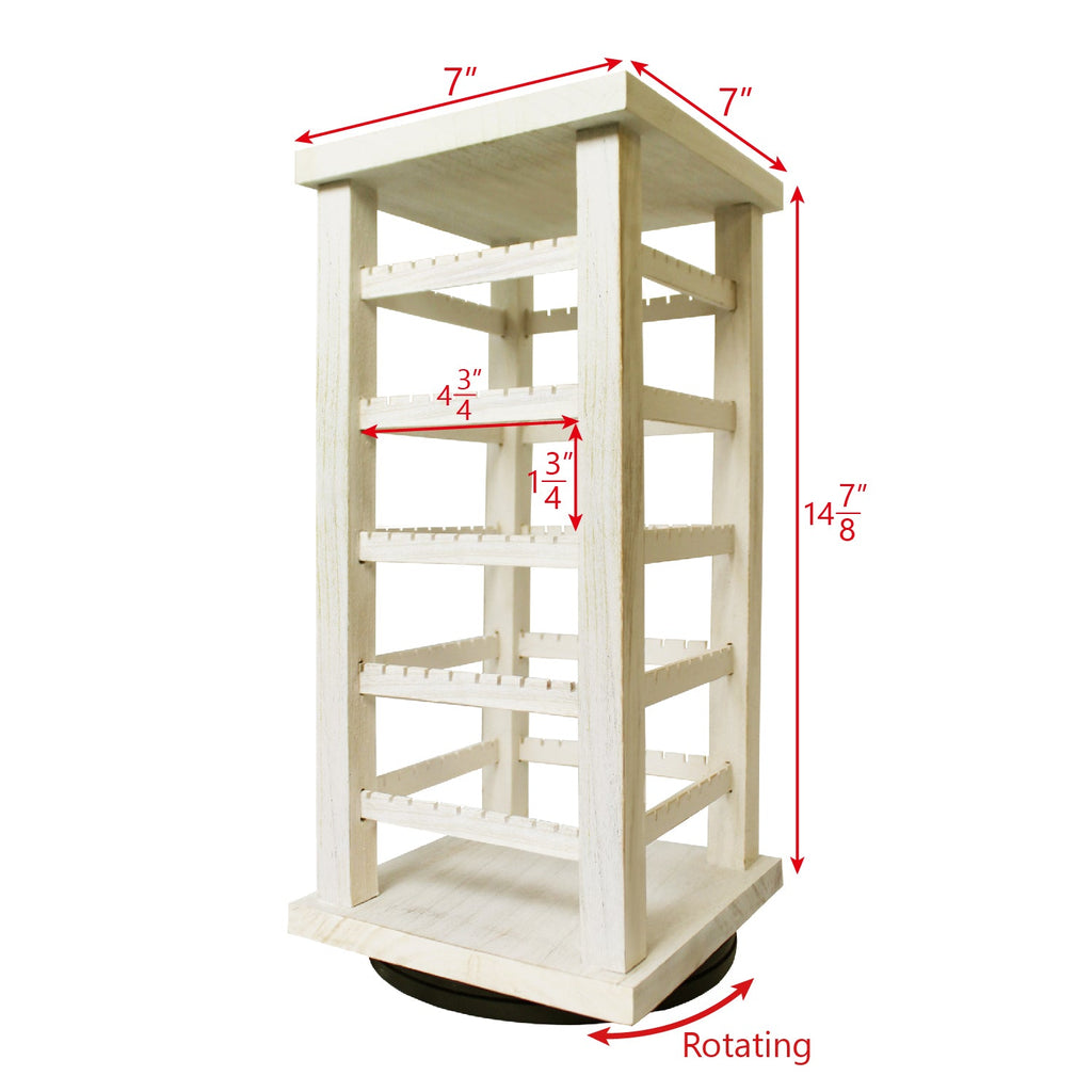 #WD3600-WH Rotating Jewelry Storage Earring Display