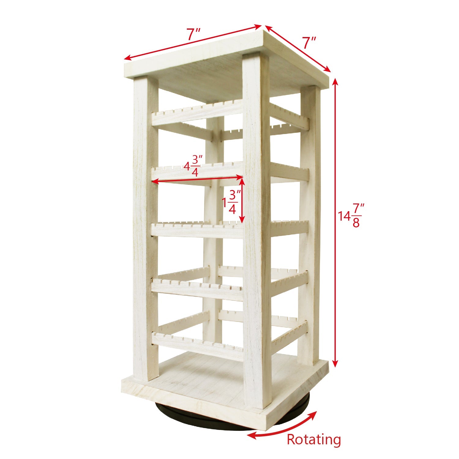 #WD3600-WH Rotating Jewelry Storage Earring Display