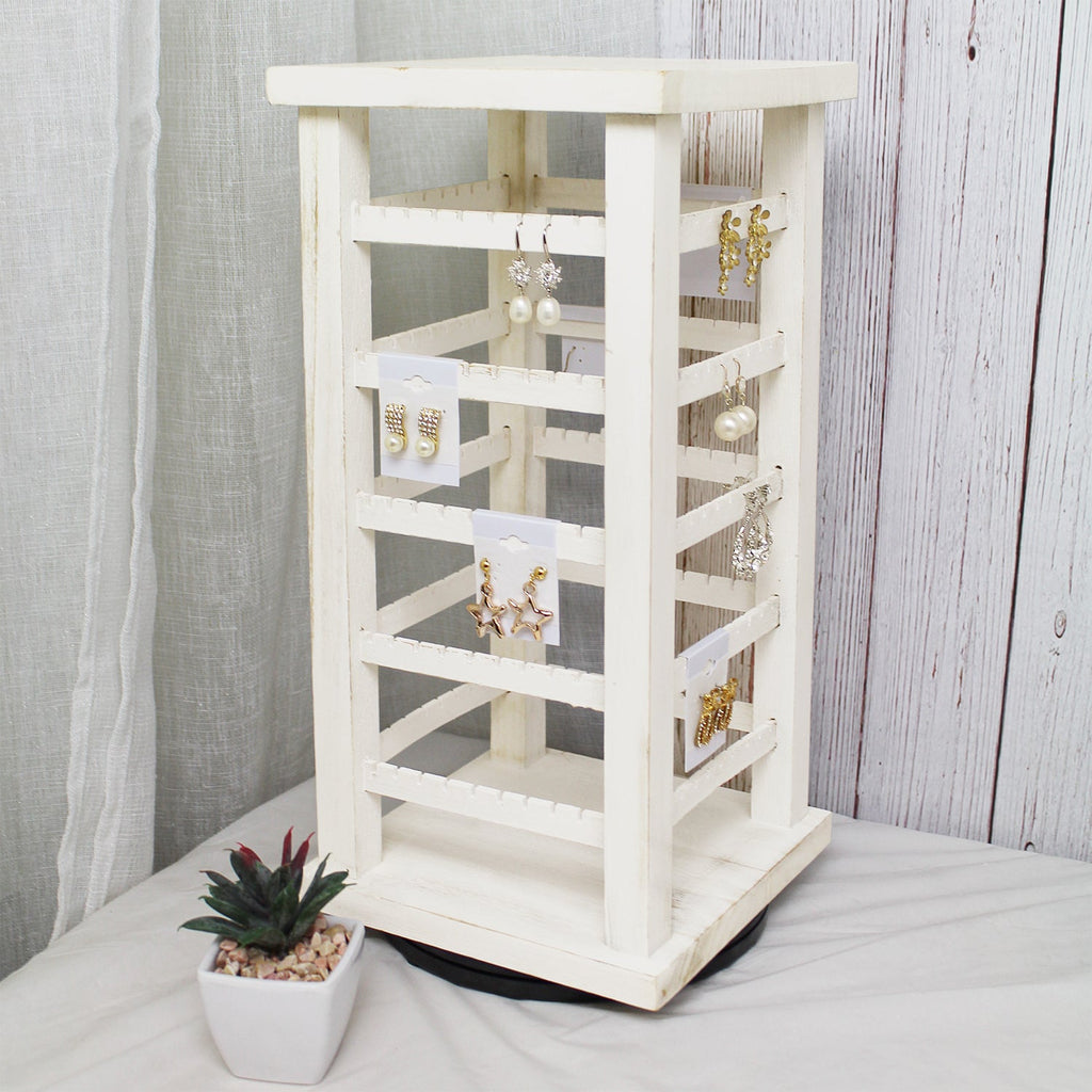 #WD3600-WH Rotating Jewelry Storage Earring Display