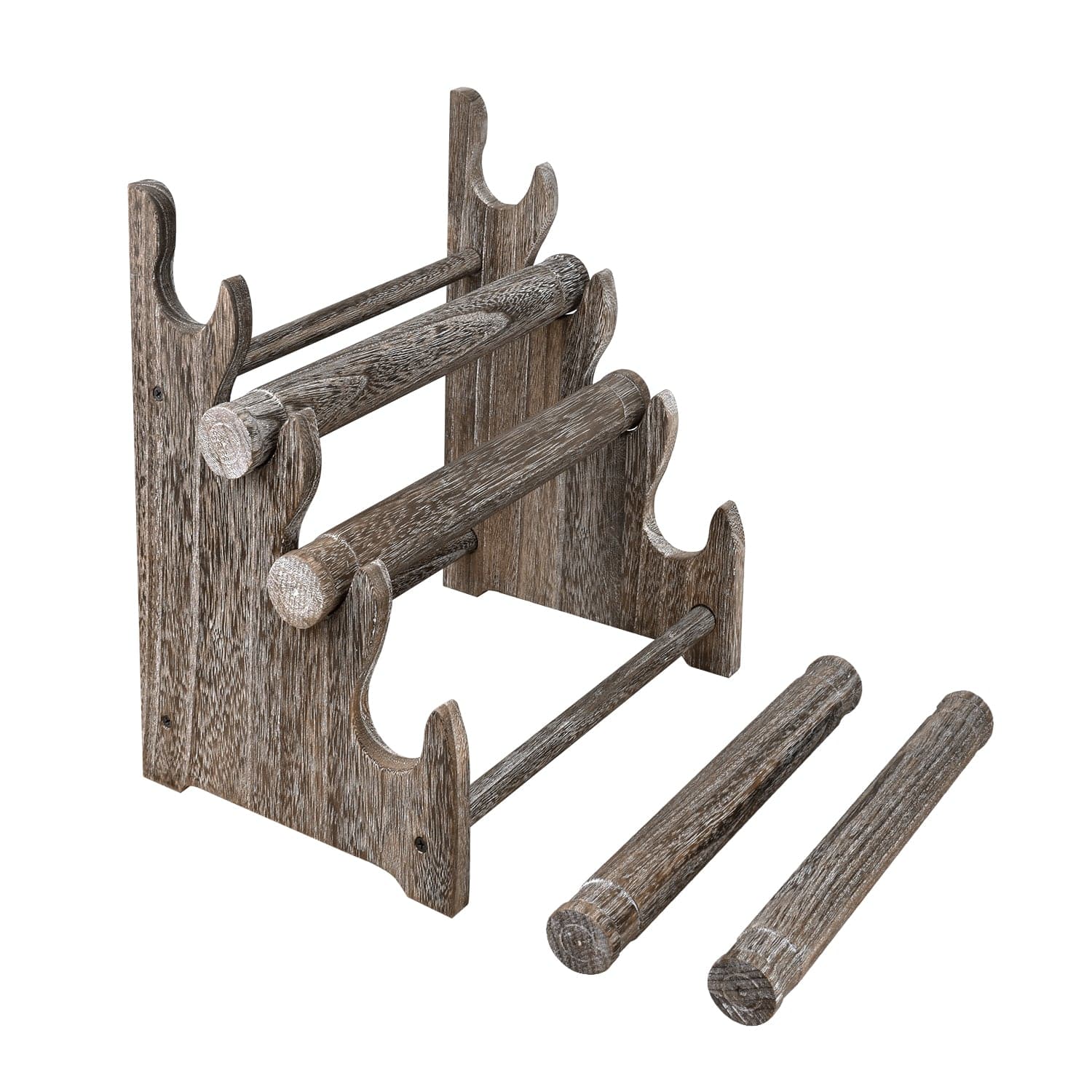 #WD3804 Antique Wooden 4 Tier Bracelet Display Rack