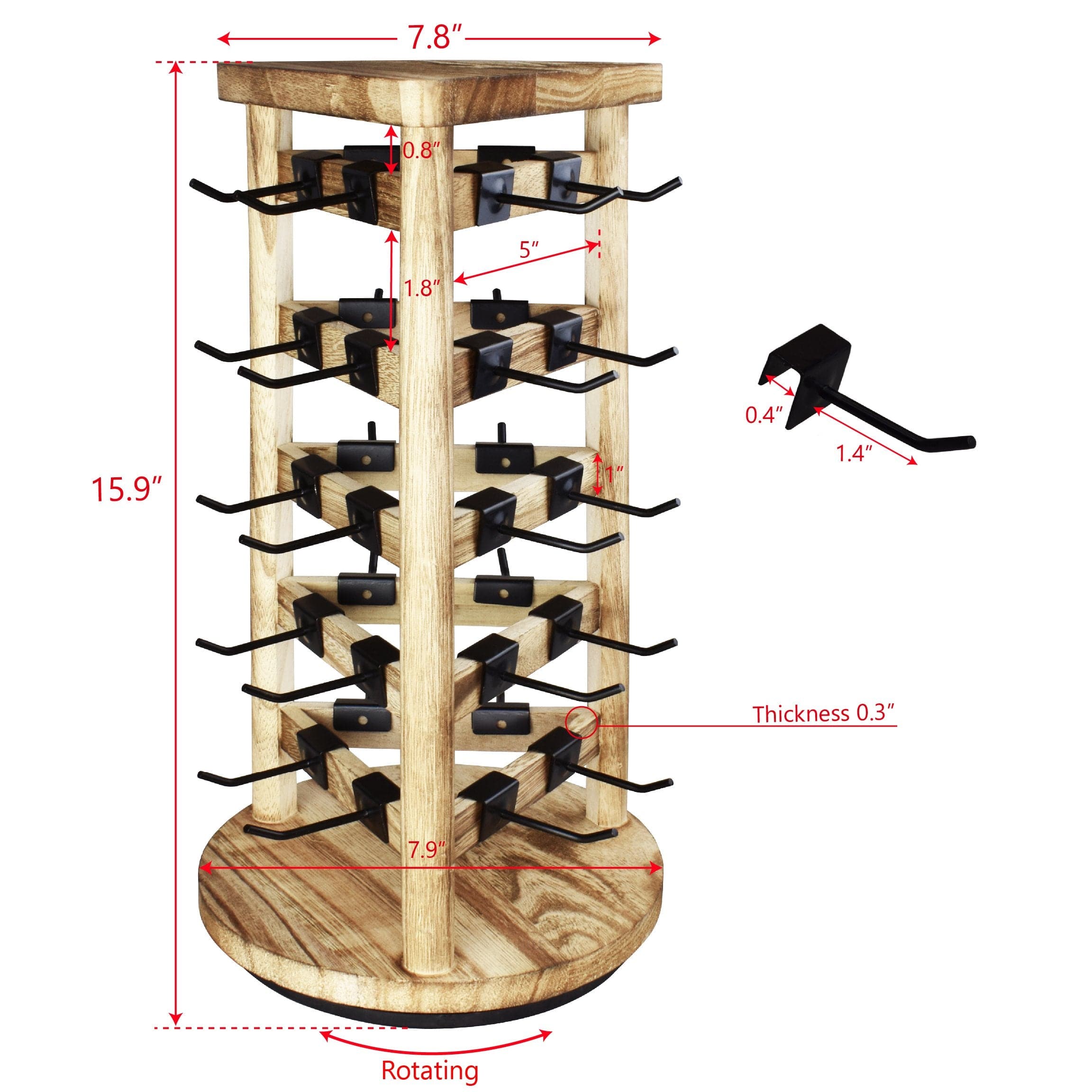 #WD4015-OK  30 Hooks Jewelry tower organizer