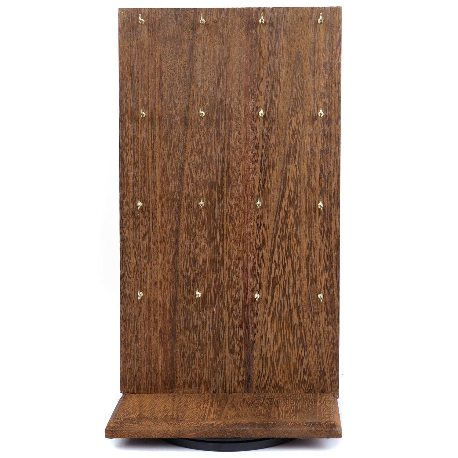 #WD5062 Wooden Rotating Two-Sided Jewelry Display Stand 32 Hooks