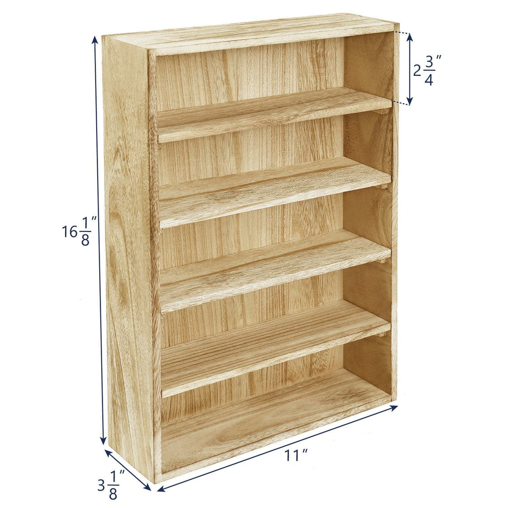 #WD5063 Wall-Mounted Freestanding Wooden 5-Shelf Rack