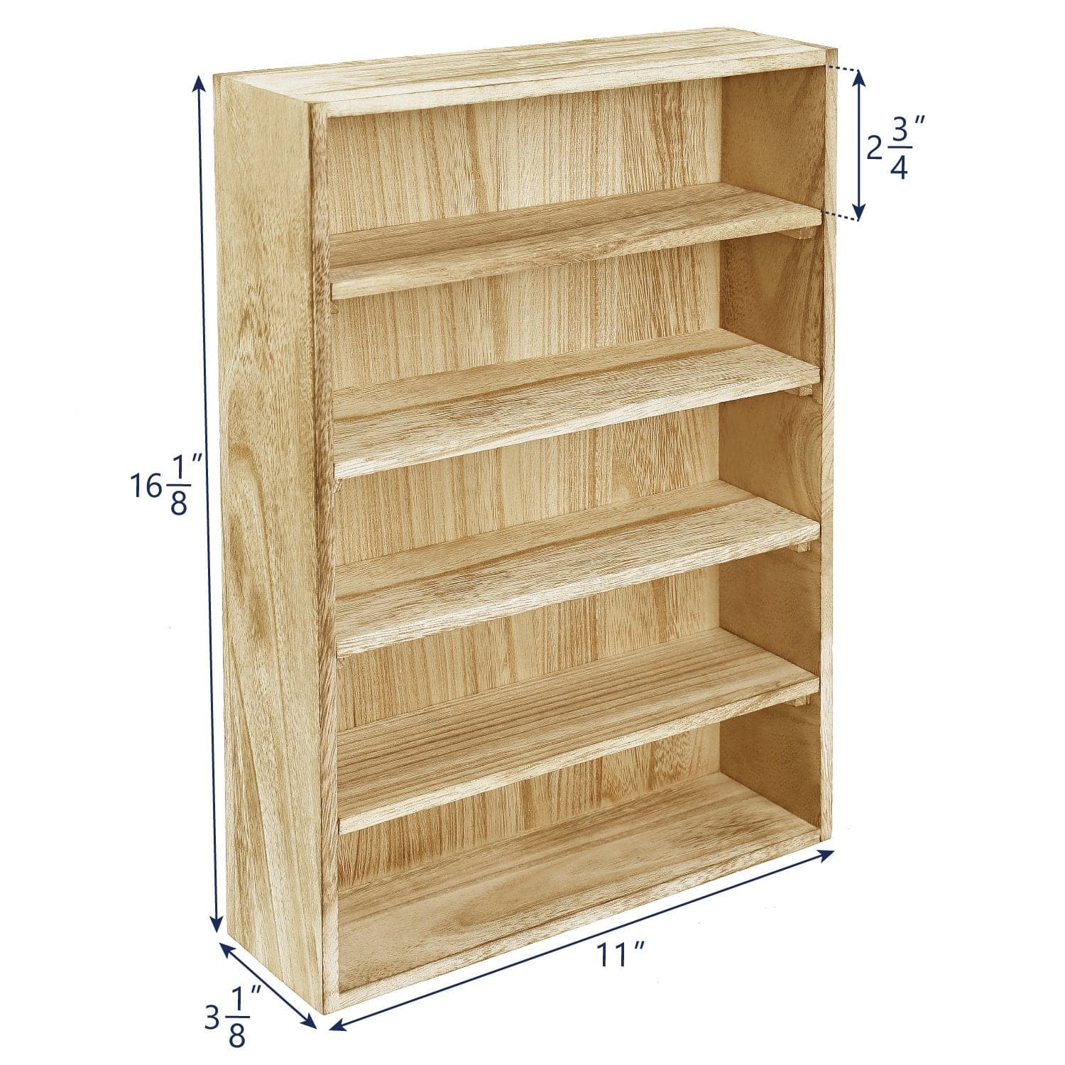 #WD5063 Wall-Mounted Freestanding Wooden 5-Shelf Rack