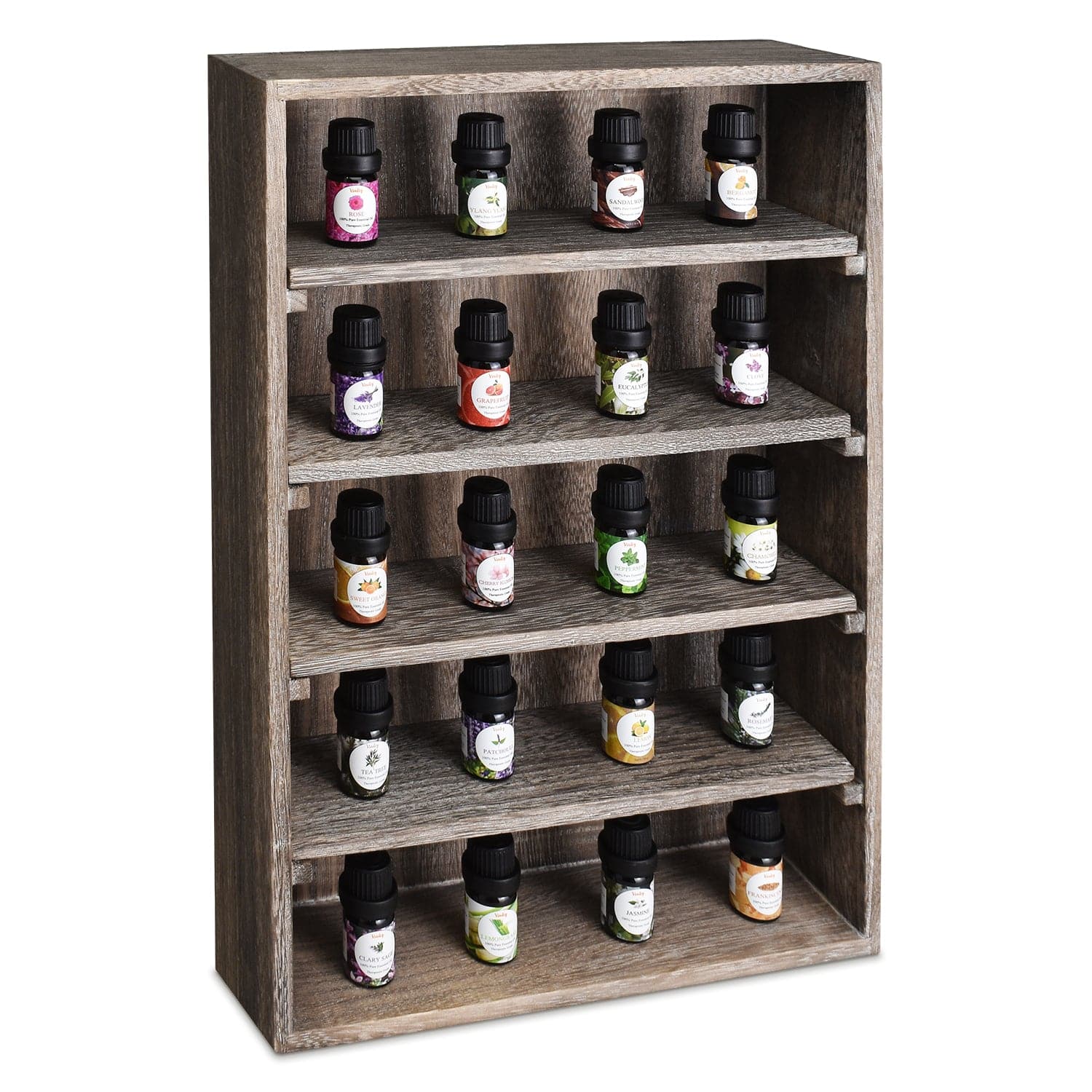 #WD5063 5-Shelf Wall-Mounted Freestanding Wooden display rack