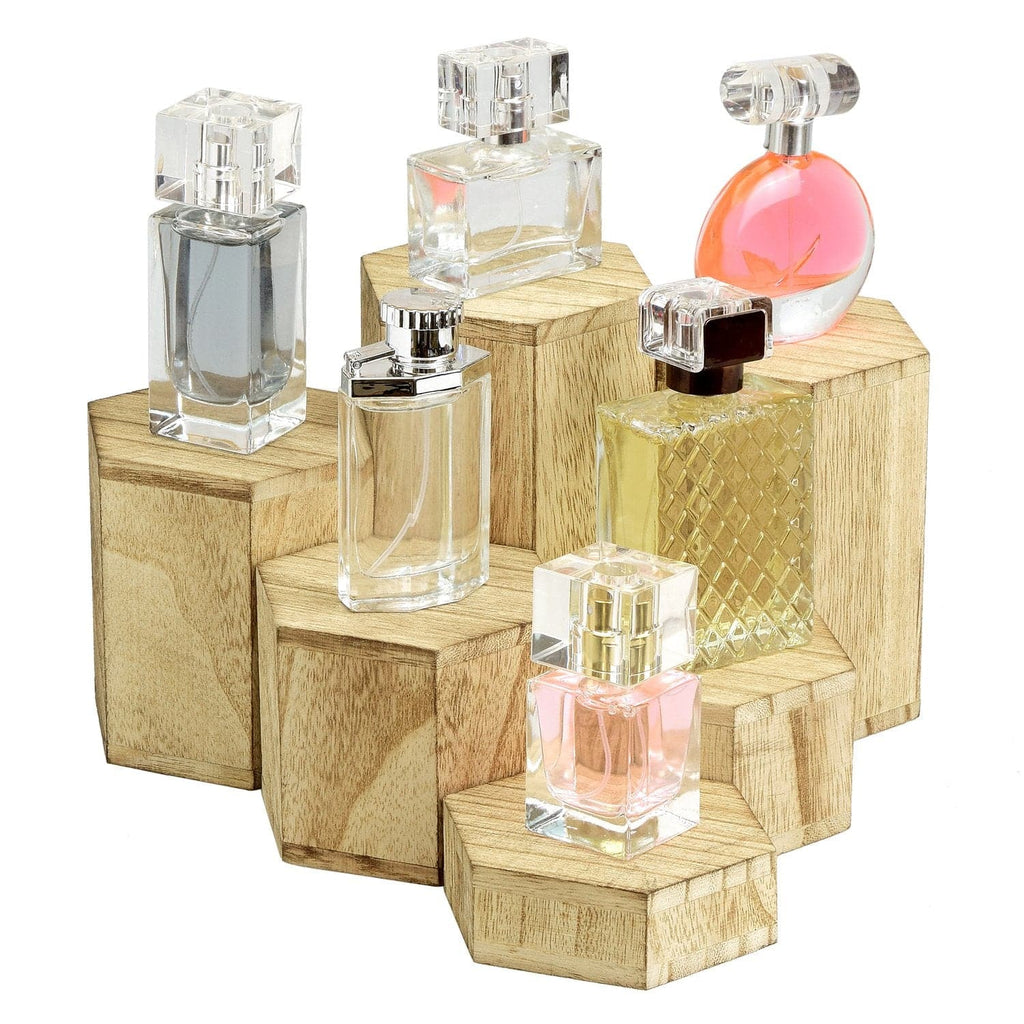 #WD513 Wooden 6 Pcs Hexagon Risers Display