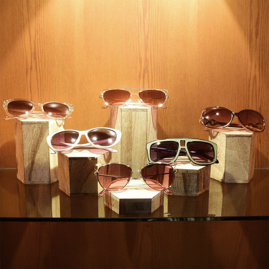 #WD513 Wooden 6 Pcs Hexagon Risers Display