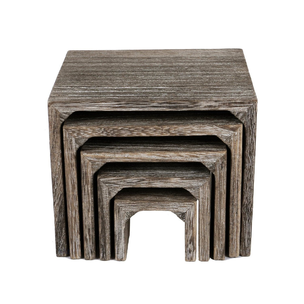 #WD525CF 5 Pieces Wooden Multi Functions Display Risers, Coffee Color