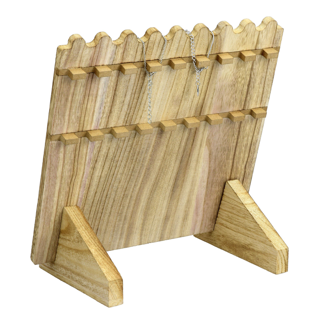 #WD609-OK Wooden Plank Necklace Jewelry Display Stand for 8 Necklaces