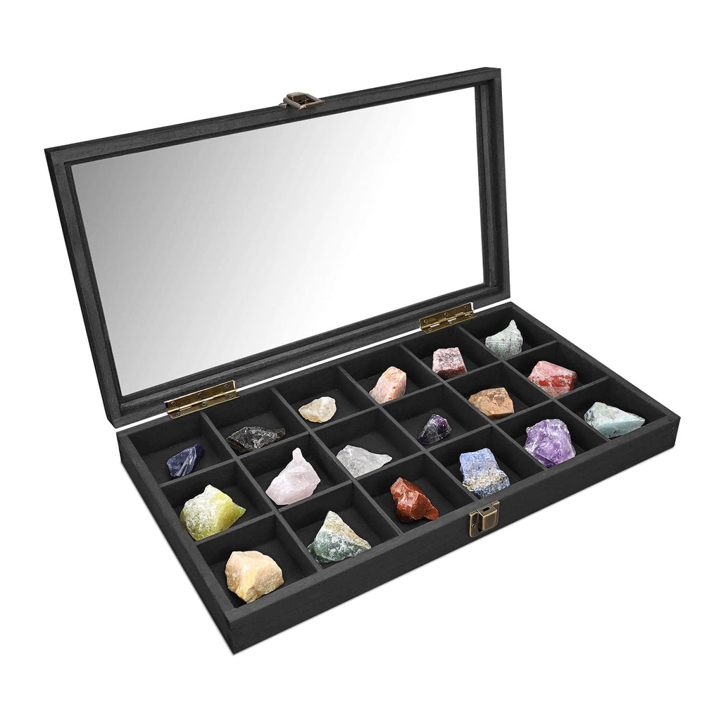 #WD63 18 Compartments Wooden Storage Case for Jewelry and Beads