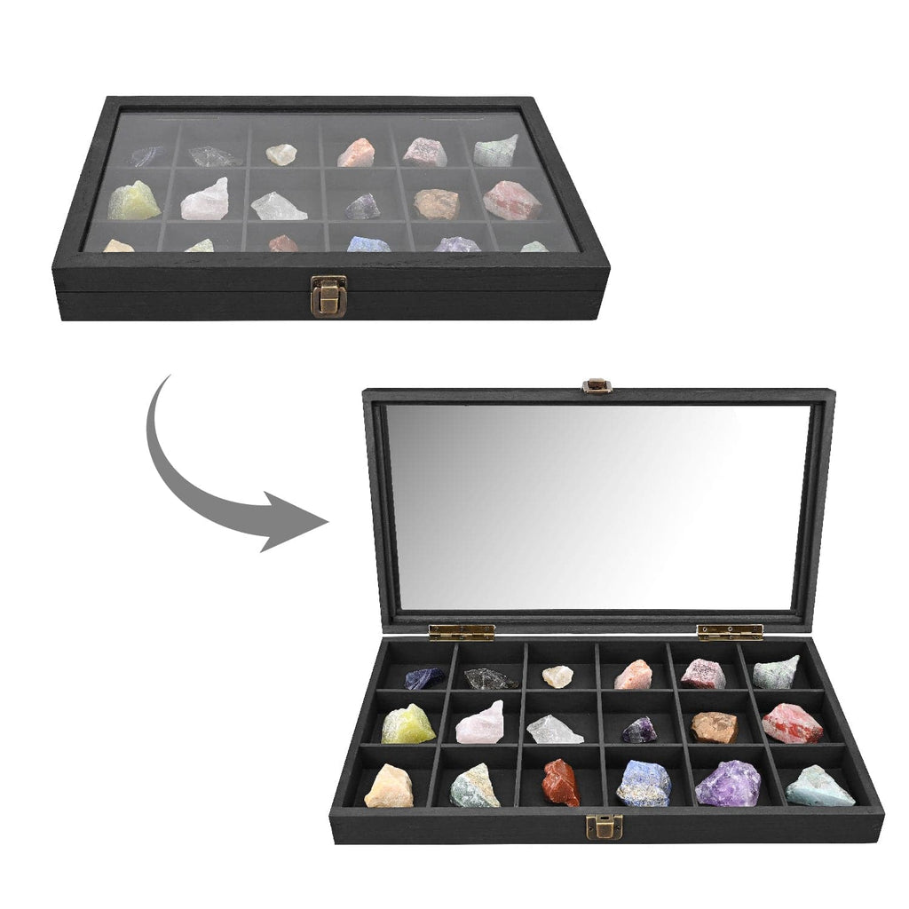 #WD63 18 Compartments Wooden Storage Case for Jewelry and Beads