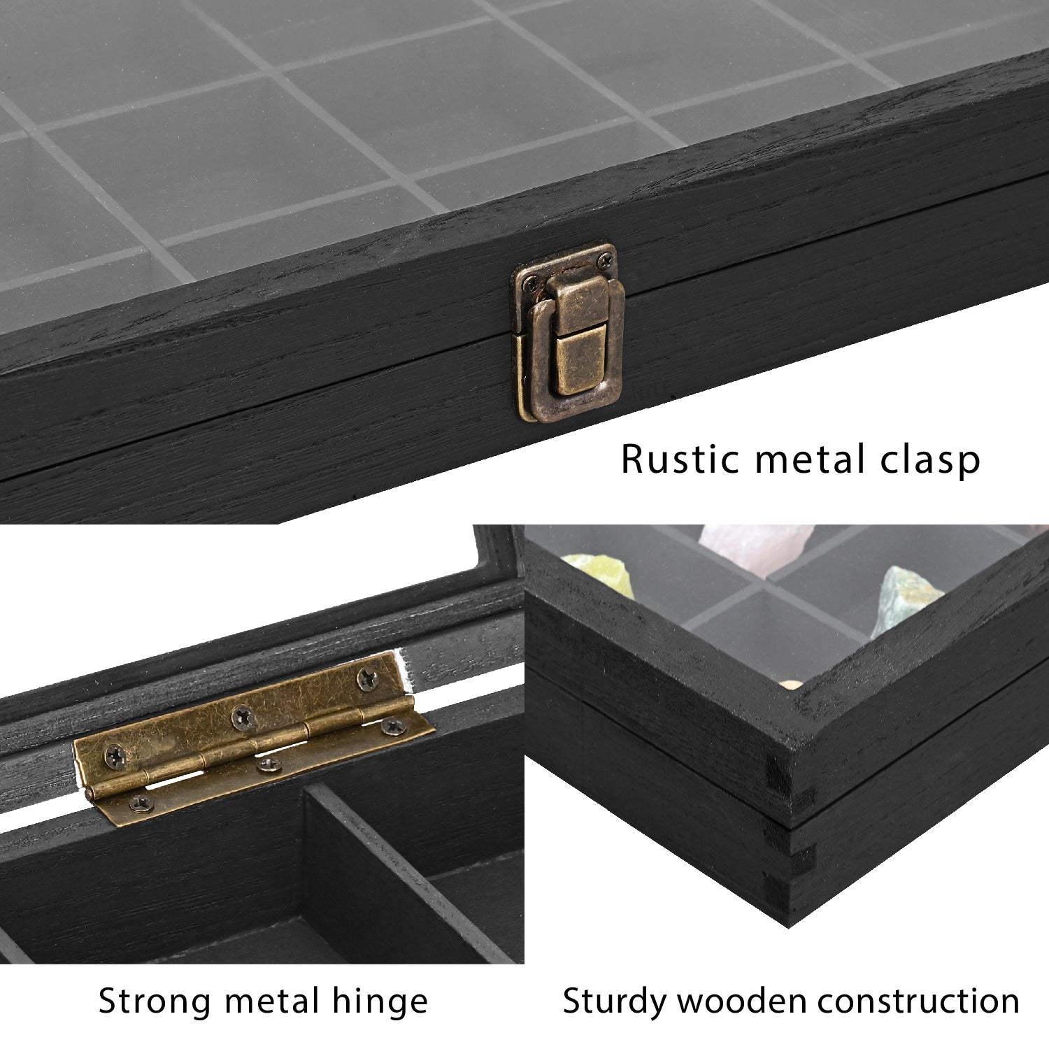 #WD63 18 Compartments Wooden Storage Case for Jewelry and Beads