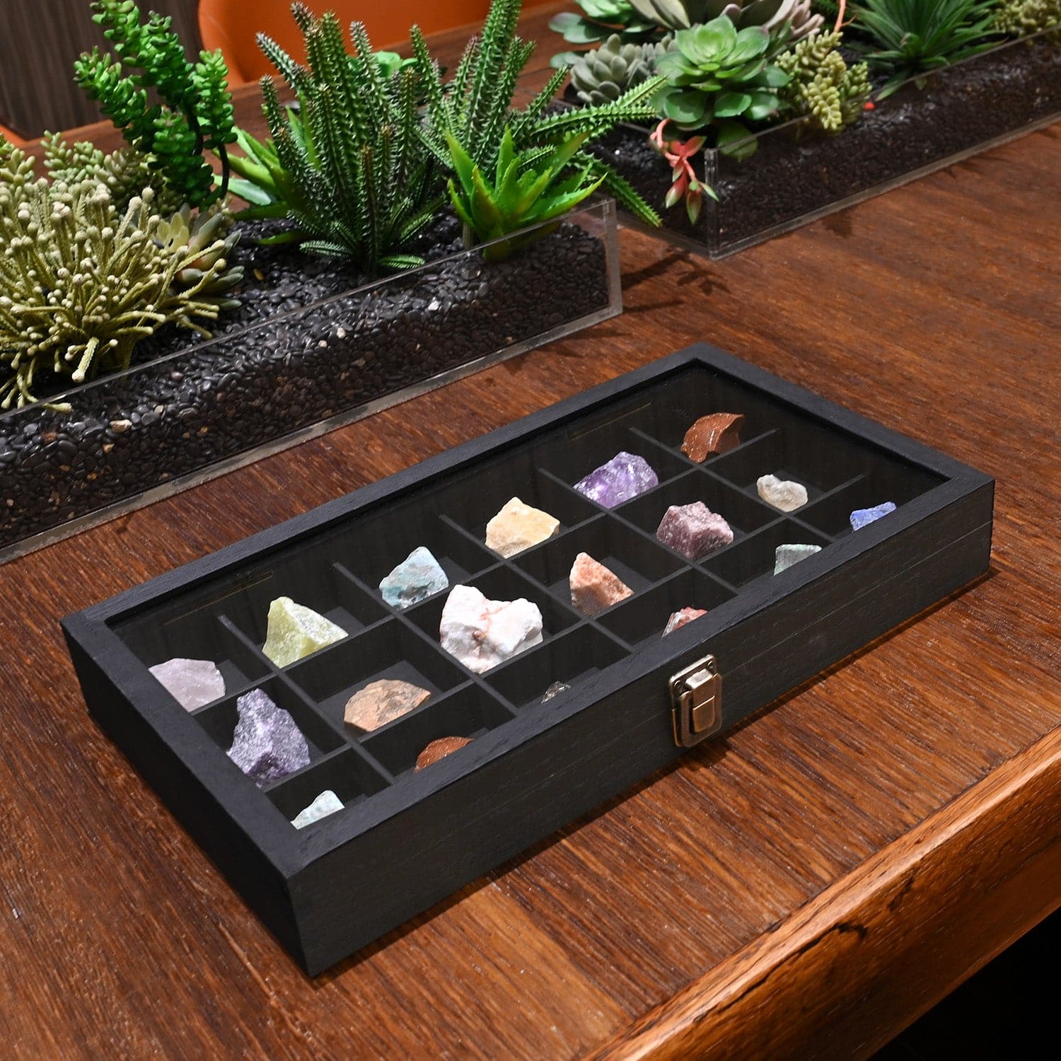 #WD63 18 Compartments Wooden Storage Case for Jewelry and Beads