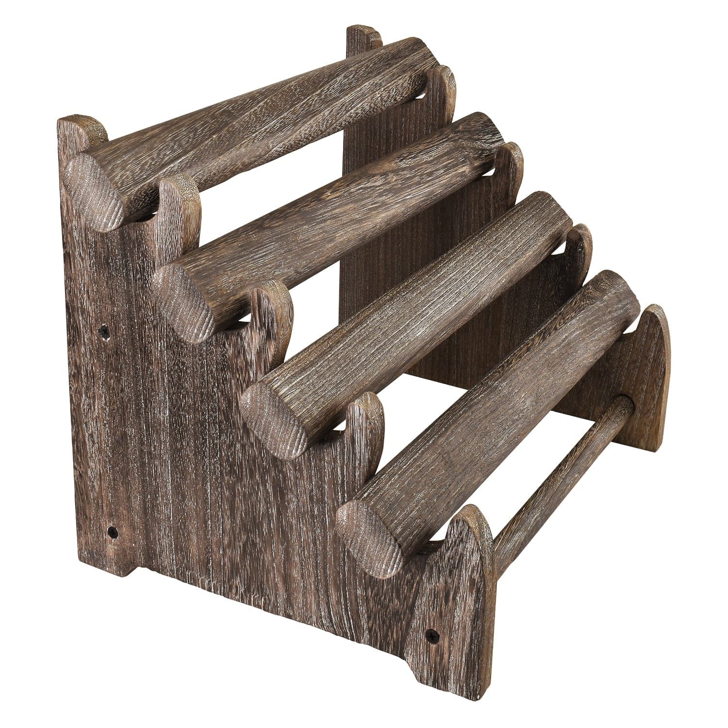 #WD7804CF Oval Shape Wooden 4 Tiered Jewelry Display