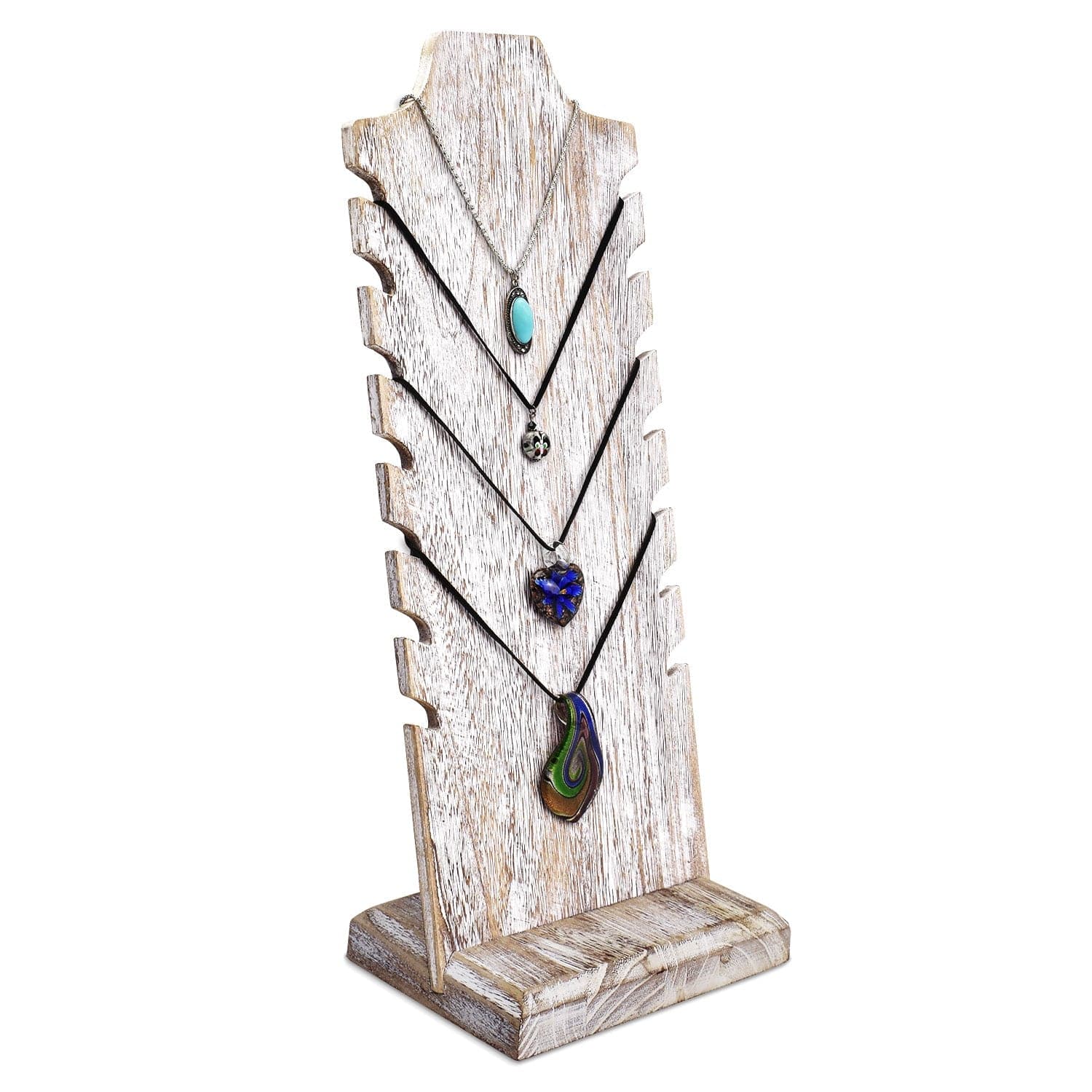 #WDN68 Wooden Multiple Necklace Display Stand