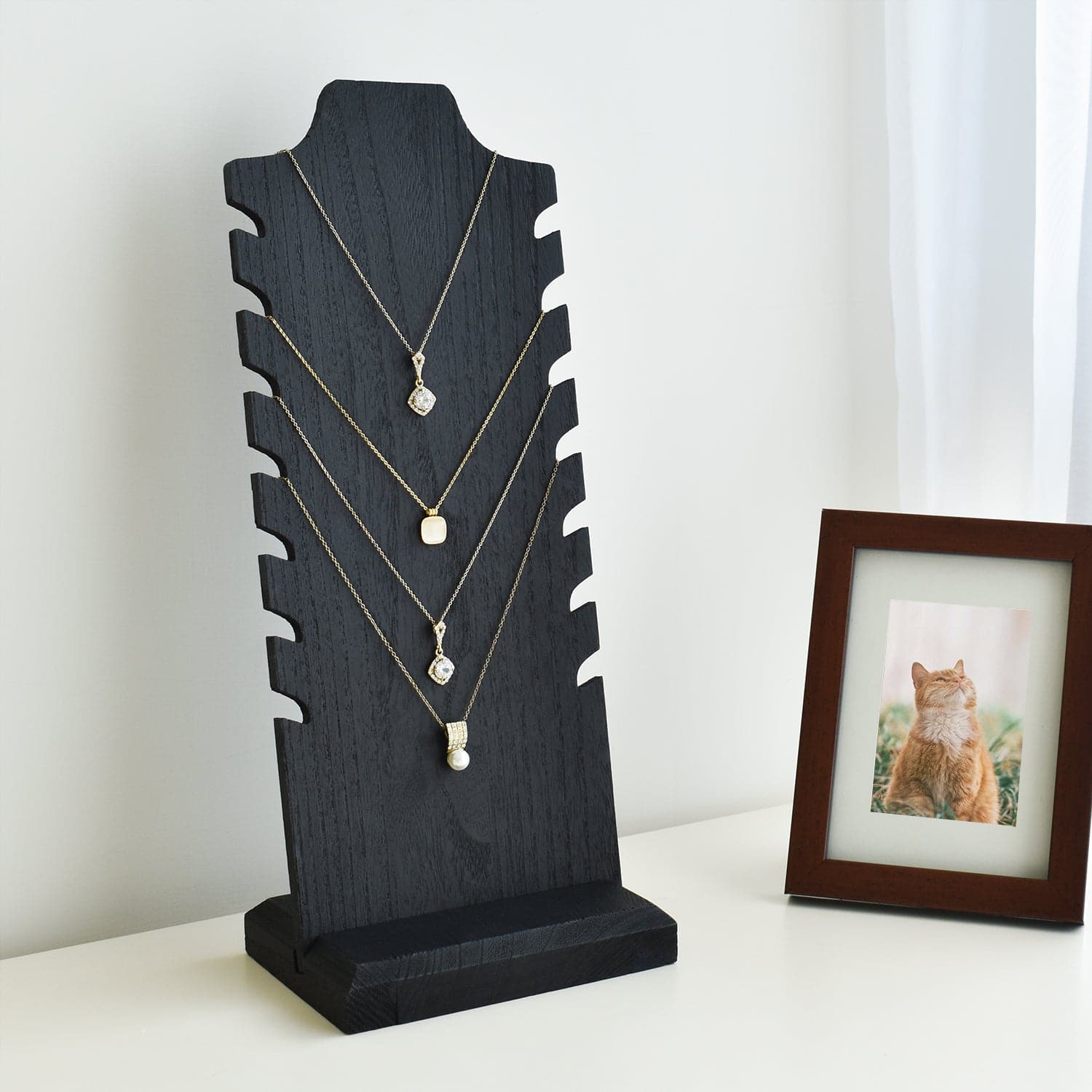 #WDN68 Wooden Freestanding Necklace Display Stand