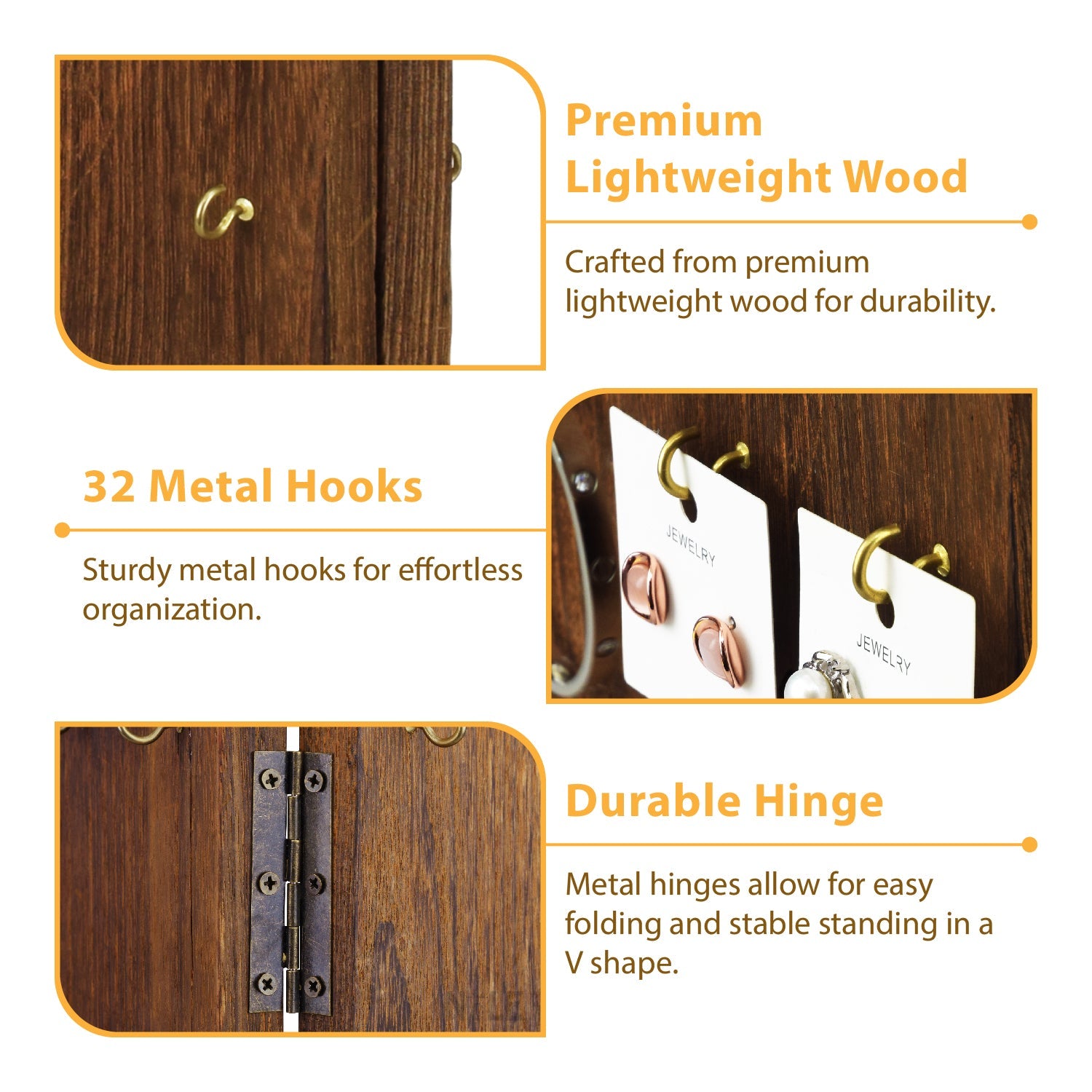 #WDT534 Two-Sided Jewelry Display Stand