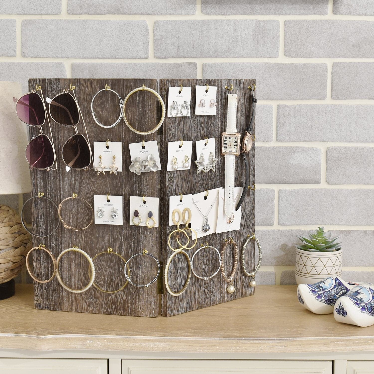 #WDT534 Two-Sided Jewelry Display Stand