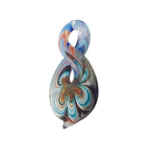 Lampwork Glass Infinity Pendant