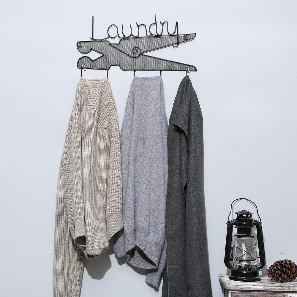 #COP3631 Metal Wall Mounted Clothes Pin Coat Rack