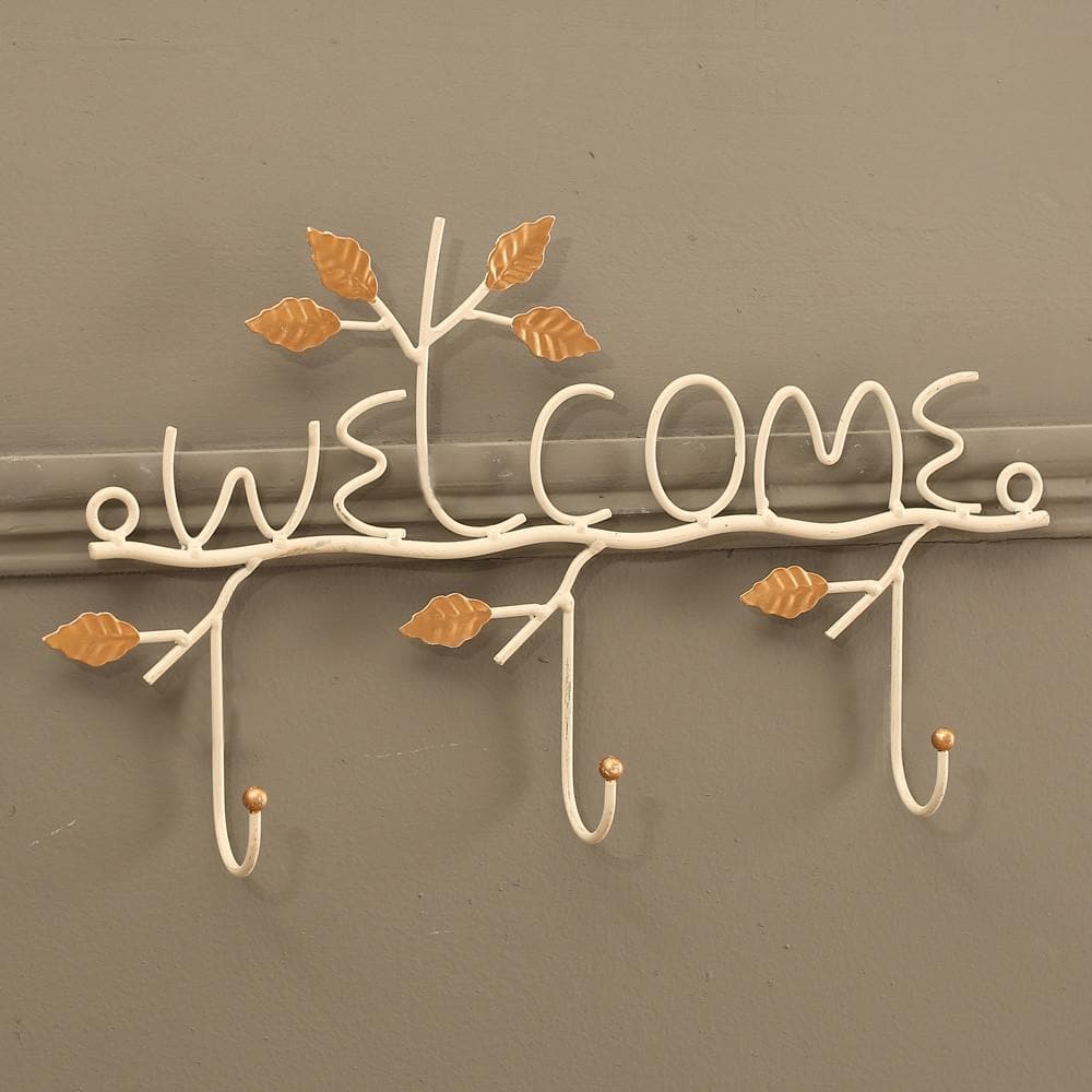 #COP3633 Metal "Welcome" Wall Mounted Coat Rack