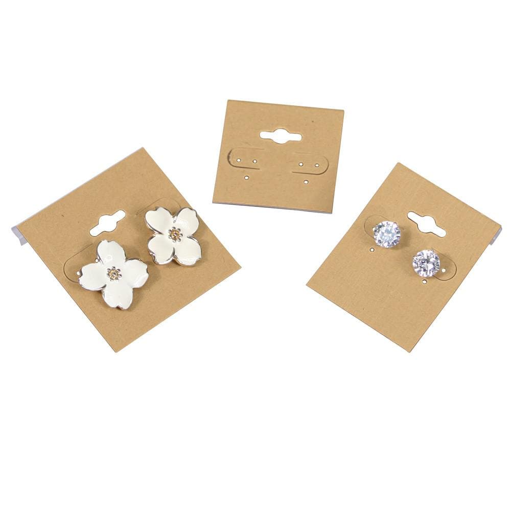 #PC-5720P-K Kraft Paper Covered Plastic Earring Hanging Cards