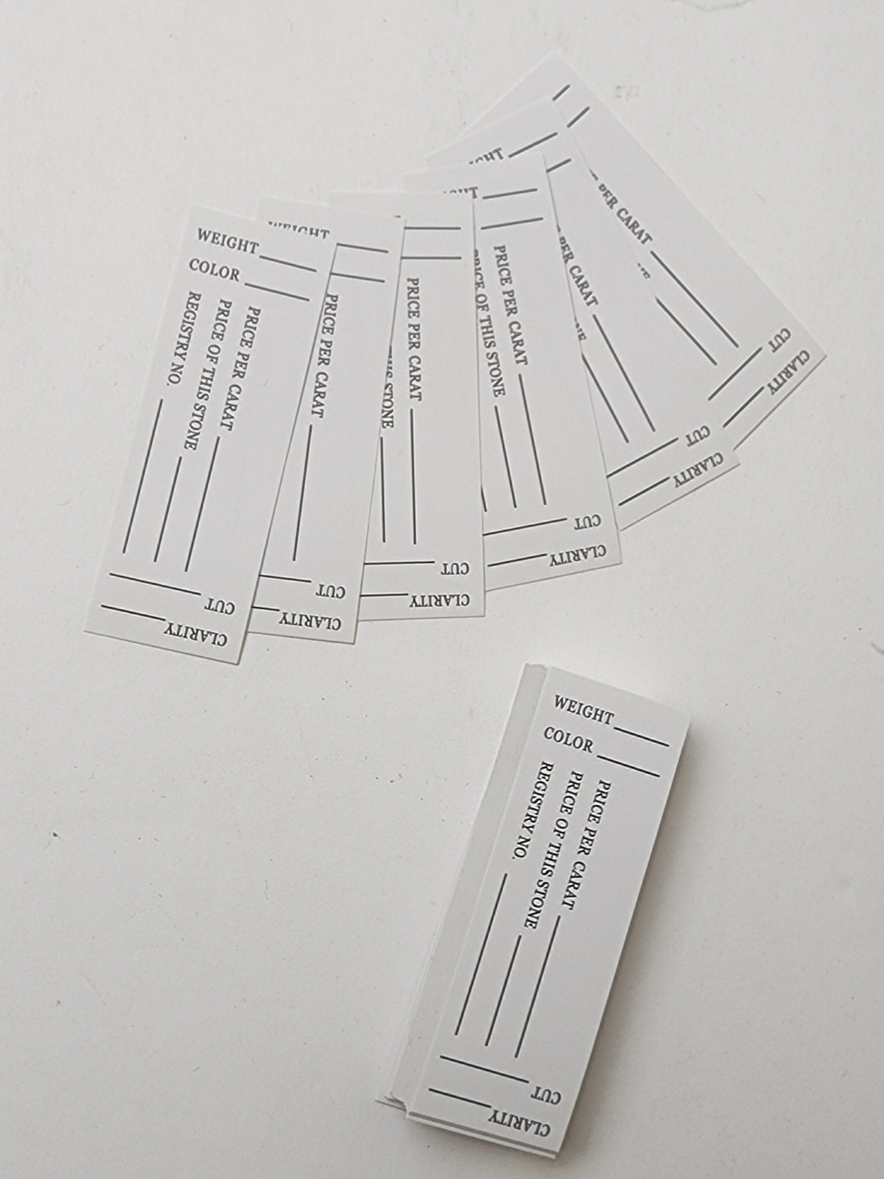 # PA Gemstone paper card for #1305 gemstone display box